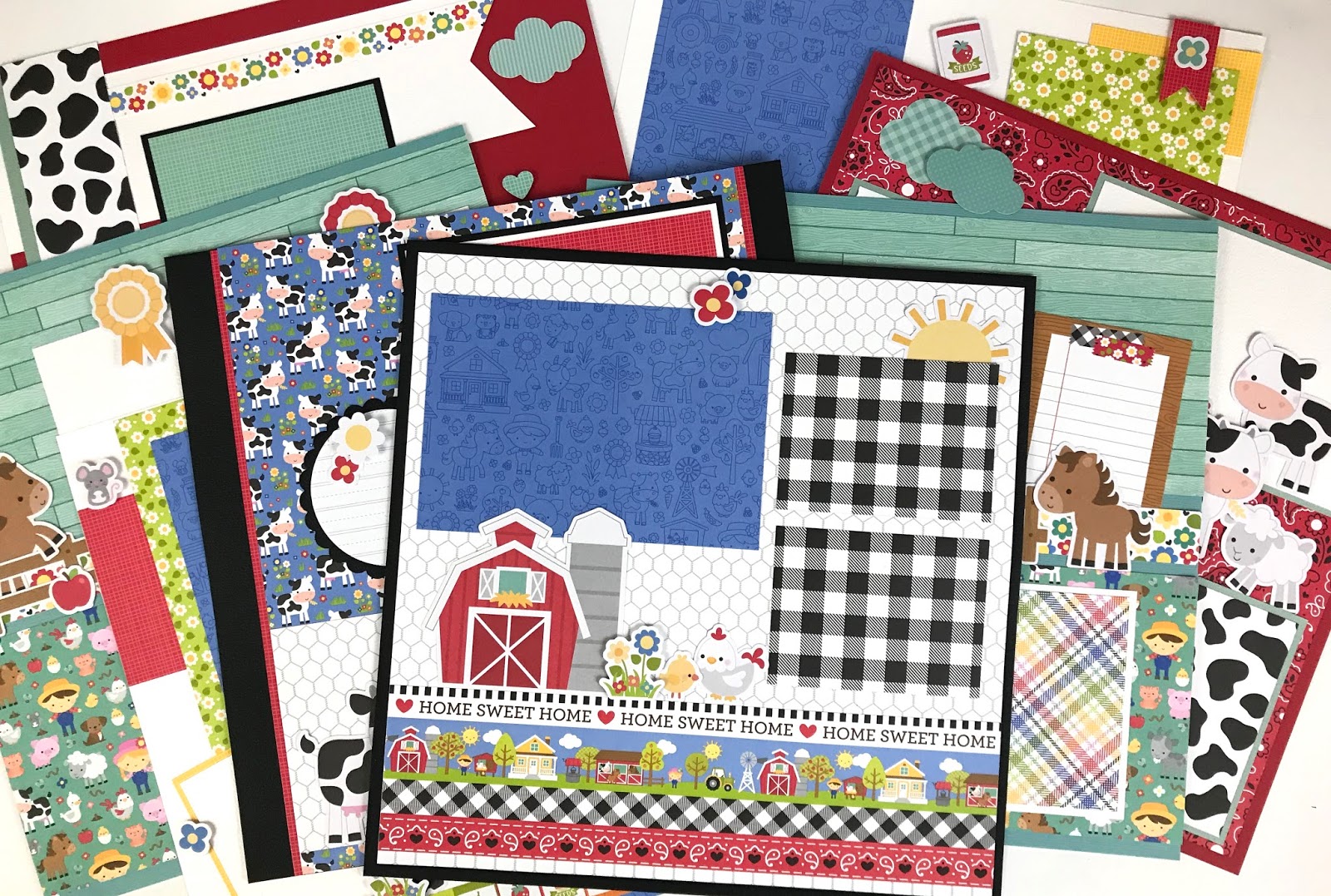 At the Farm 12x12 Scrapbooking Stickers