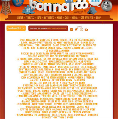 Bonnaroo 2013 Lineup