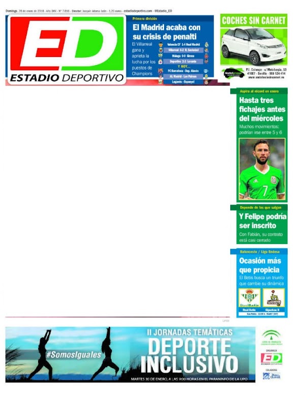 Betis, Estadio Deportivo: "Hasta 3 fichajes antes del miércoles" Betis, Estadio Deportivo: "Hasta 3 fichajes antes del miércoles"