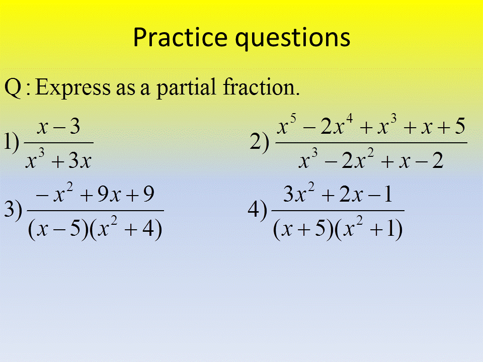 Math12 chapter 1 partial fraction