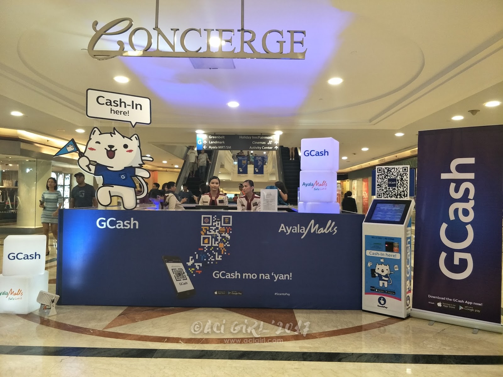 GCash Scan To Pay for a Cashless Shopping at Ayala Malls Aci Girl