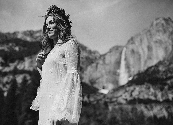 Intimate Bohemian Wedding Inspiration in Yosemite Valley | Randi Kreckman Photography