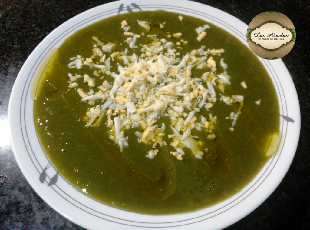 Las abuelas un mundo de sabiduria Crema de judías verdes y espinacas