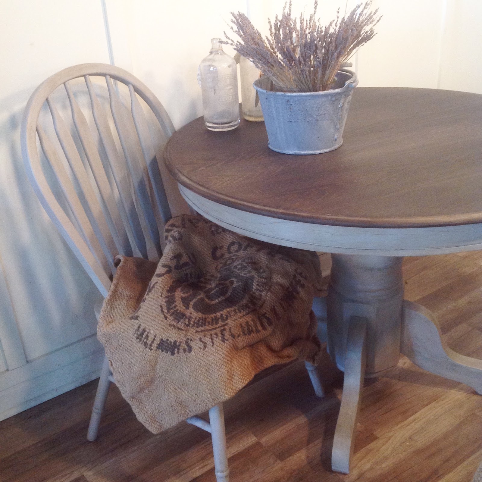 from Gardners 2 Bergers Steel Gray Oak Table Makeover