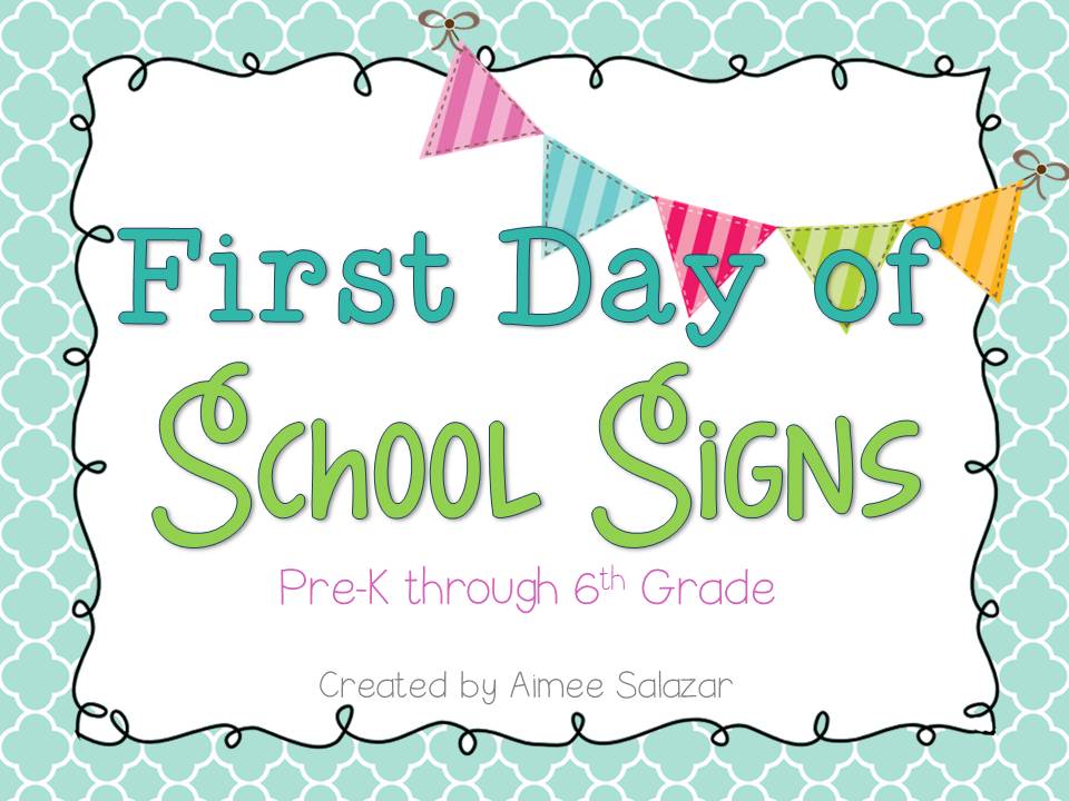 First Day Of School: First Day Of School Grade Signs