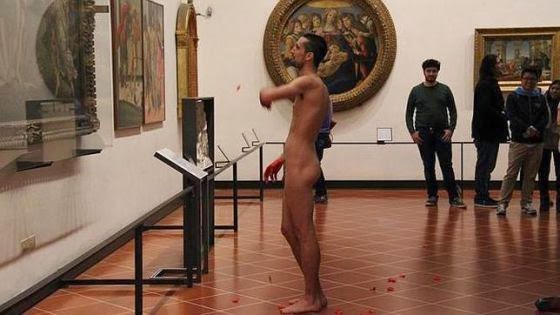 "Botticelli", "Venus", "turista", "español","Uffizi", "Florencia","performance"
