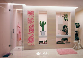 Ideas para decorar, diseñar y mejorar tu casa.: Baños en Color Rosa