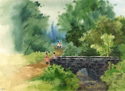 Amazing Watercolor Paintings by Girish Chaudhary ~ Chori