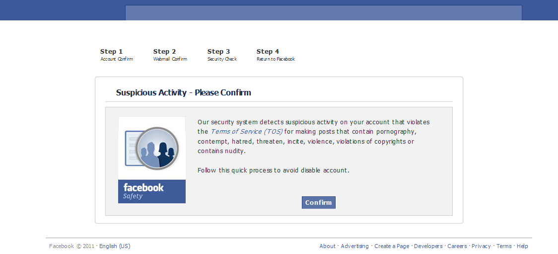 Detecting suspicious activity. Detecting suspicious activity