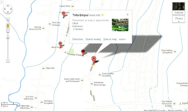 Location Map of Tirta Empul Temple/Pura Tirta Empul Ubud Bali,Tirta Empul Temple/Pura Tirta Empul location map,Tirta Empul Temple/Pura Tirta Empul Ubud Accommodation Destiations Attractions Hotels Map Photo