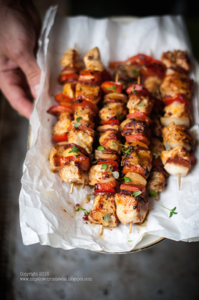 Kulinarne podróże Szaszłyki 'hiszpańskie' (Spanish chicken skewers).