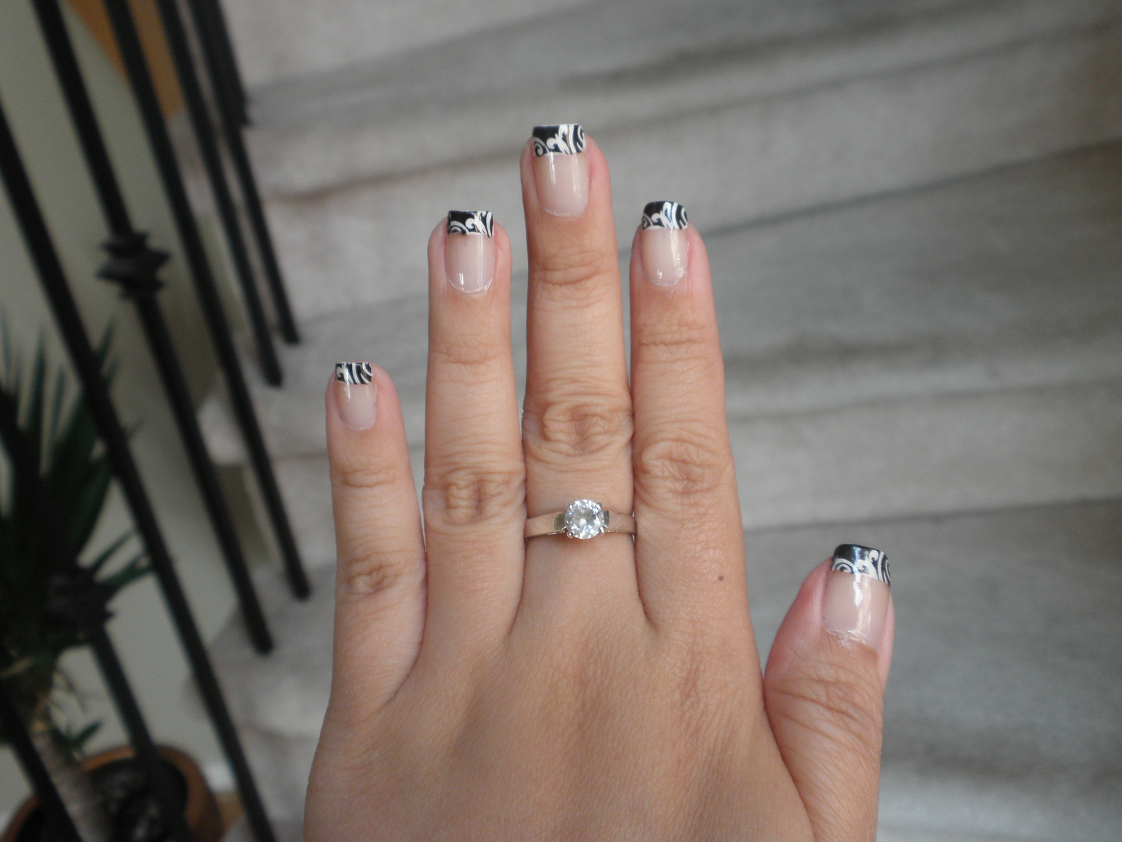 Black and White tips! Base Coat and Beyond