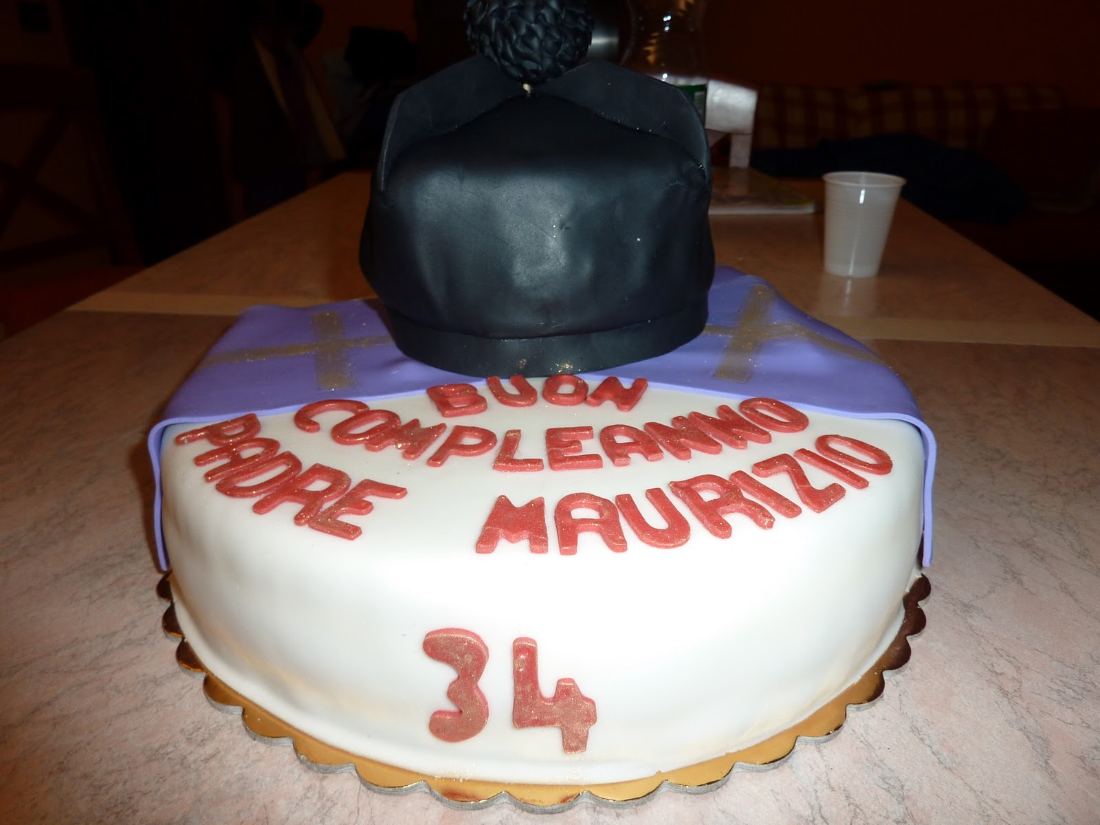 Tutti Pazzi x La PdZ (Pasta di Zucchero) Torta Cappello Parroco