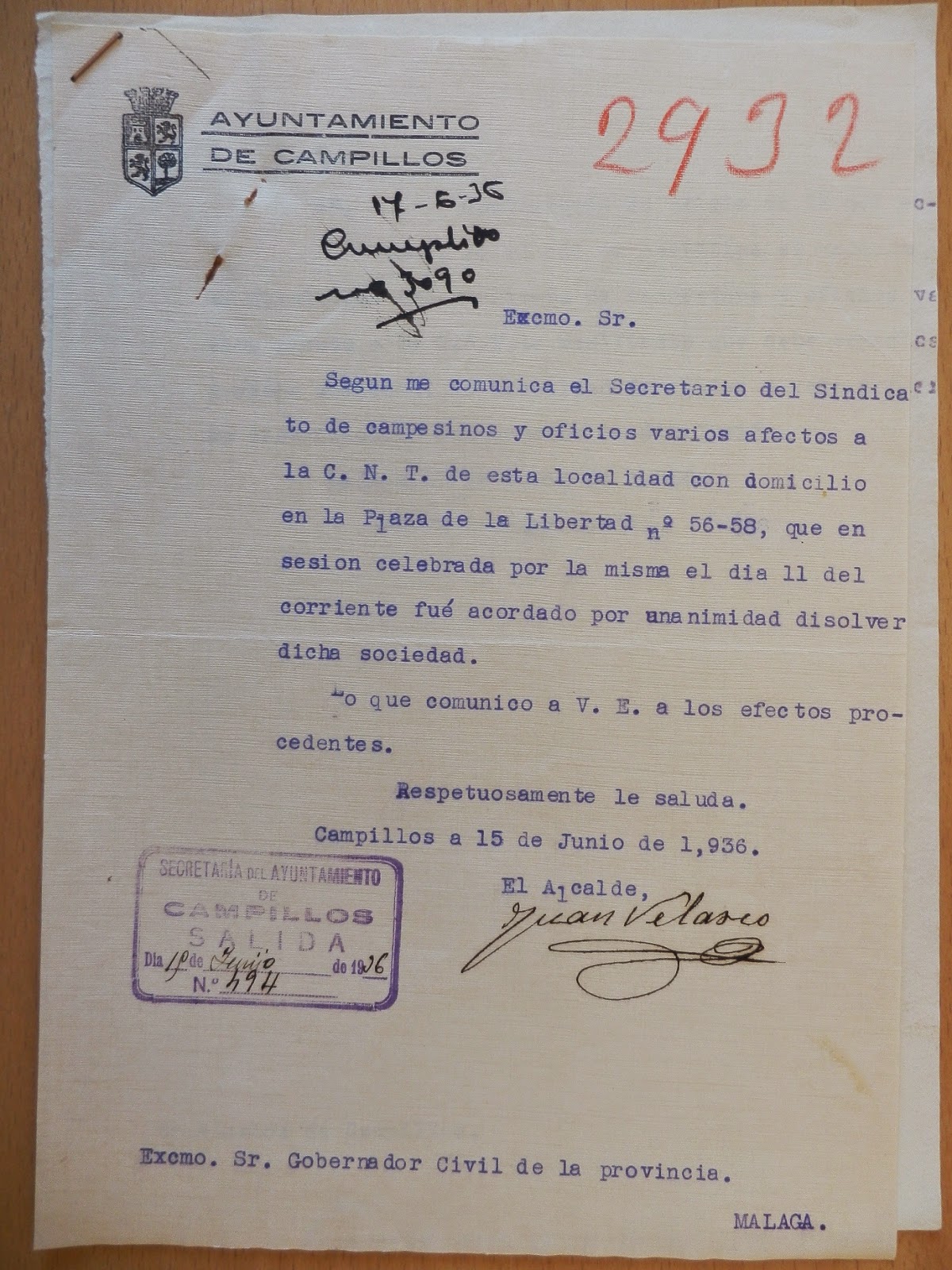 Memoria de la CNT Histórica de Málaga y provincia Sindicato de