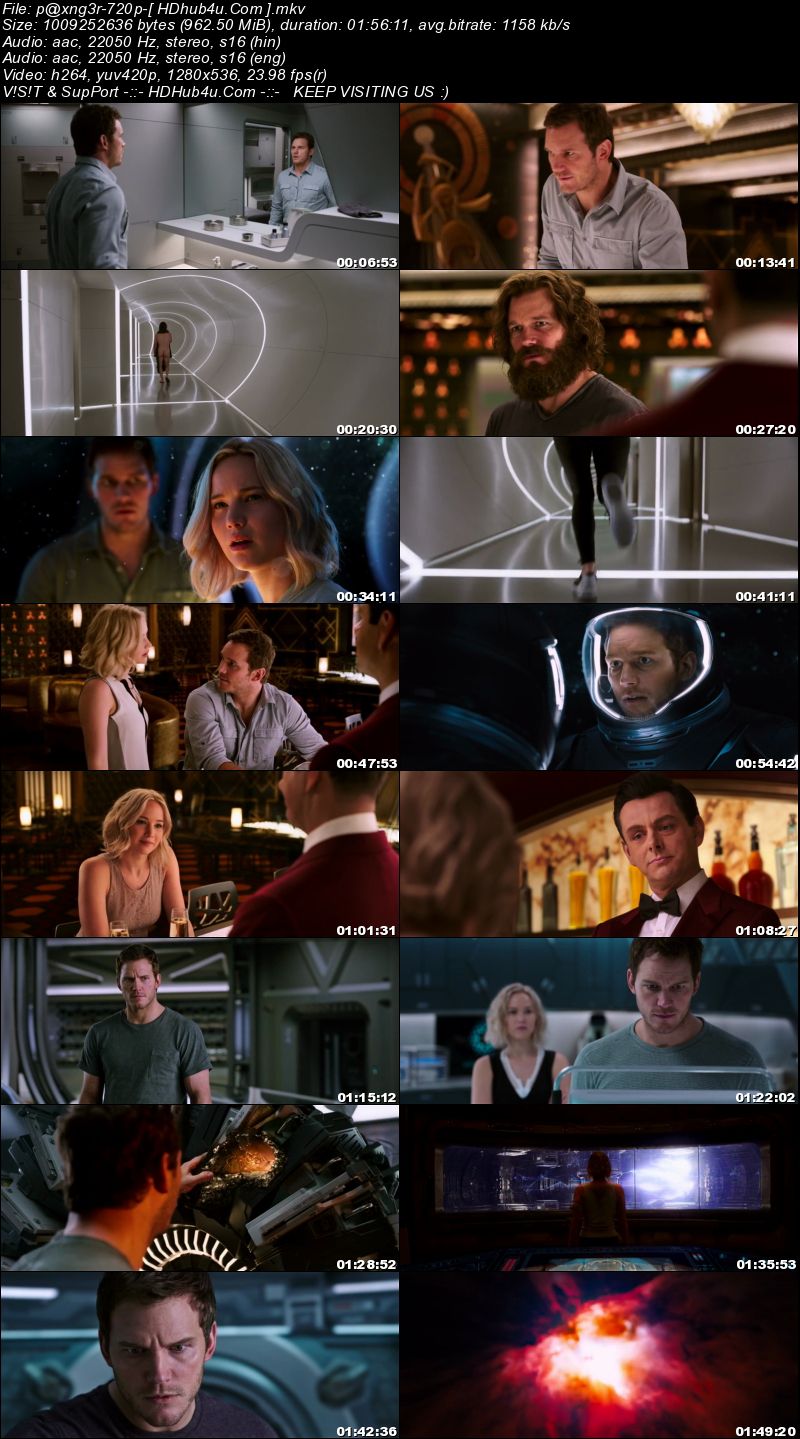 Passengers 2016 ORG Hindi Dual Audio 720p BluRay 950mb Download