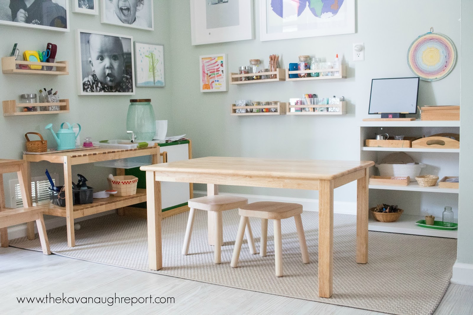 Montessori Home - Art Area Remodel 
