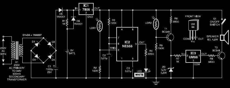 Sensor Night Lamp With Morning Alarm ~ Circuit Diary