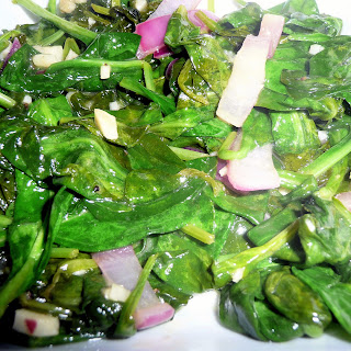 Wilted Spinach with Garlic Vinaigrette