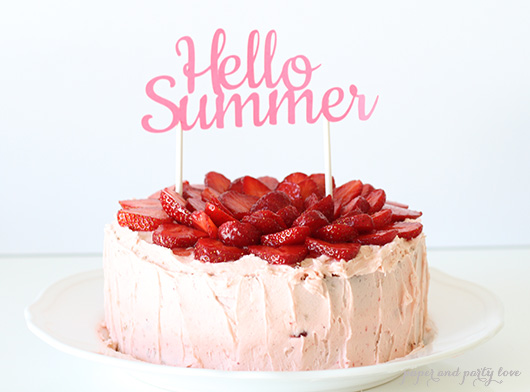 Hello Summer Strawberry Cake