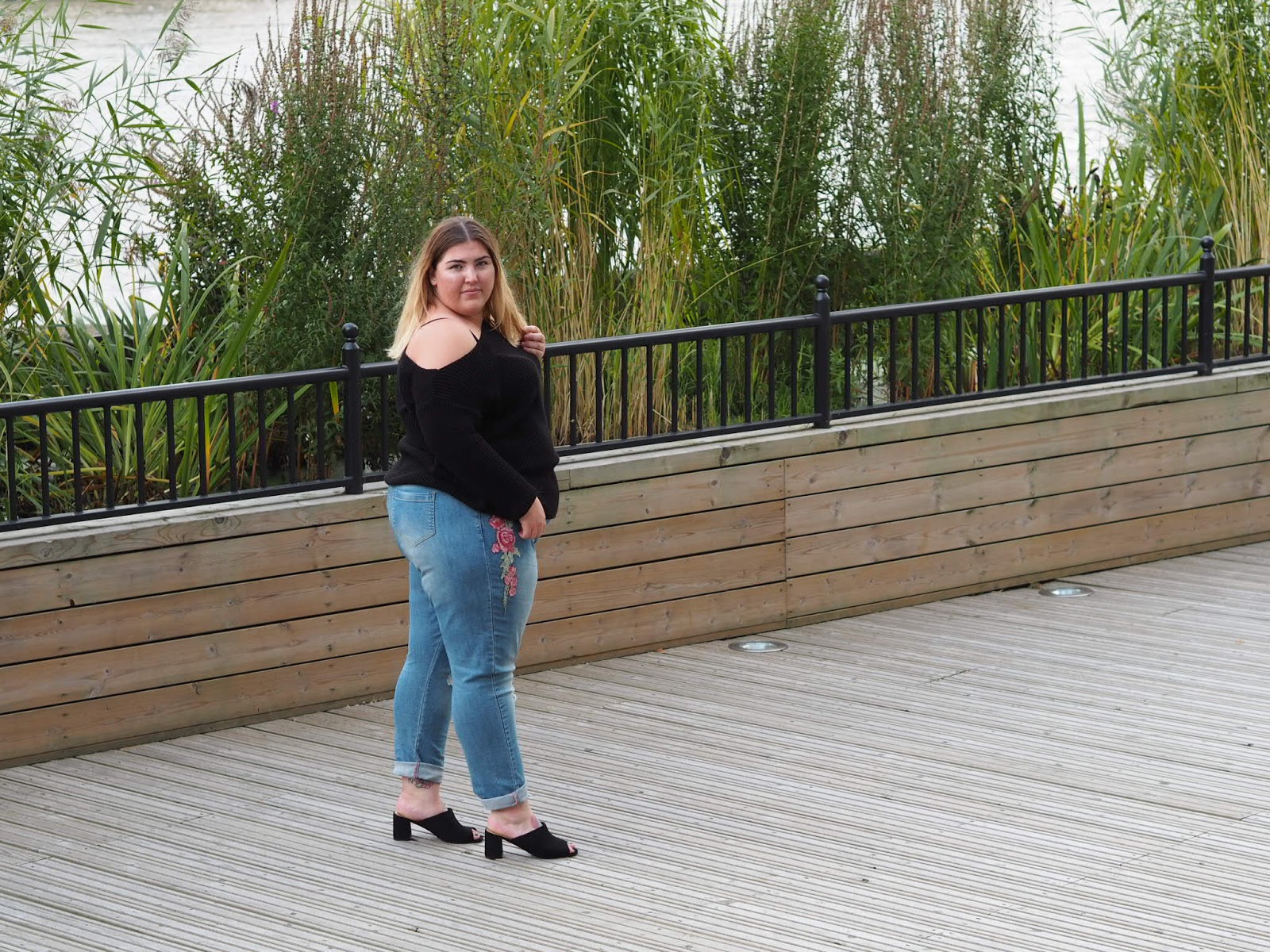 Yours Clothing Off The Shoulder Black Knit Jumper Review Cardifforniagurl