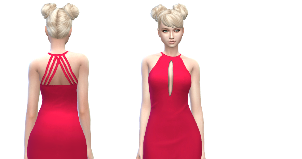 NyGirl Sims 4: Strappy Back Pencil Dress