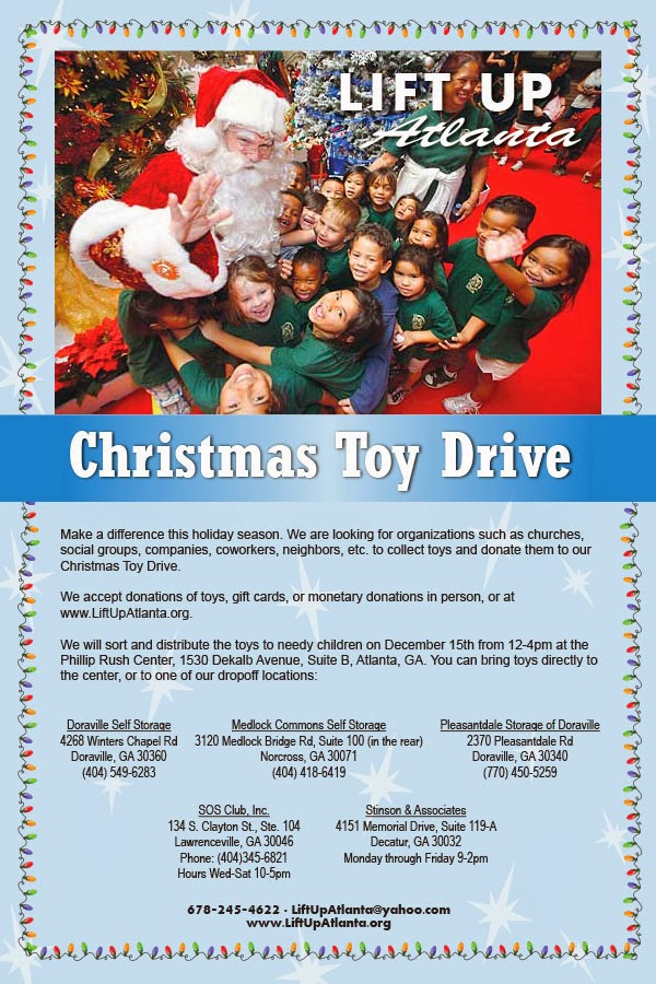 Lift Up Atlanta Christmas Toy Drive for Needy Children | The Bluebird Patch