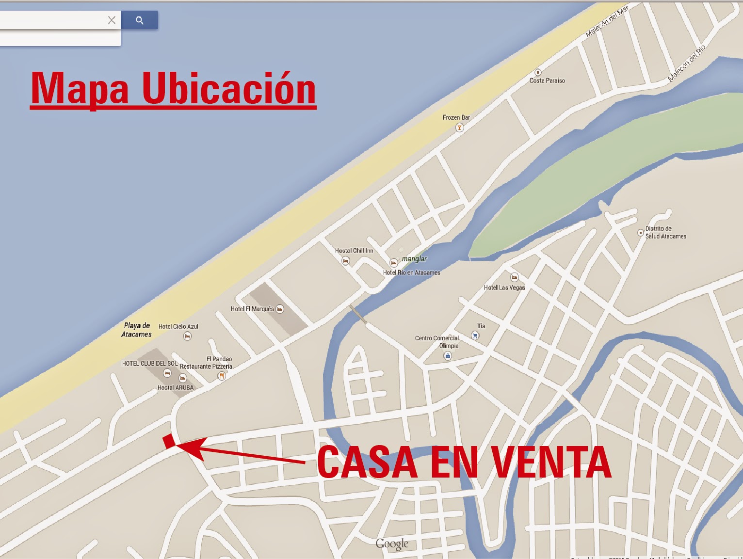 Venta de Casa en la Playa Atacames Ecuador Compra