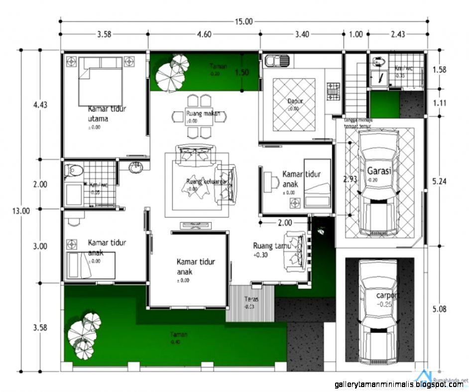 Ukuran Rumah Minimalis  Gallery Taman Minimalis