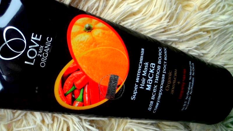 LOVE 2MIX ORGANIC organiczna maska na porost włosów 'pomarańcza i papryczka chili'