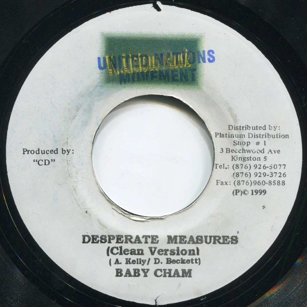 Rap Nerds Soundclash Sundays Baby Cham Desperate Measures 7"