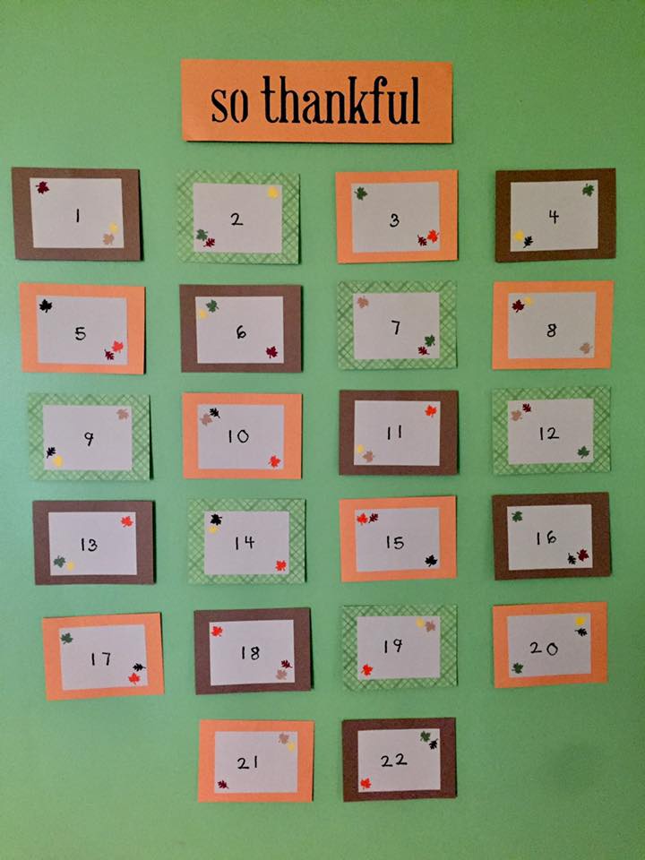 Thanksgiving Gratitude Calendar