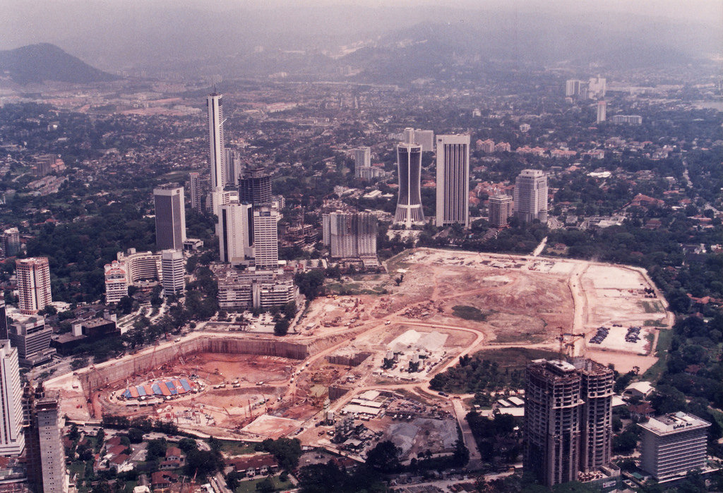 Image result for construction of klcc