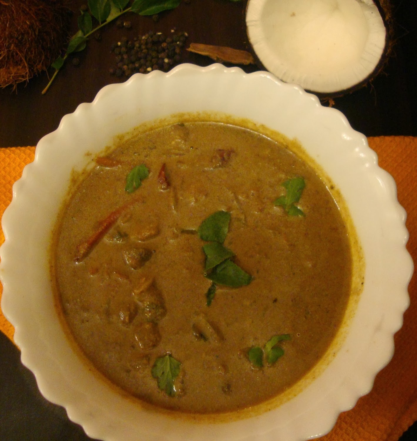 Poornima's Cook Book Chettinad Mushroom Gravy / Curry