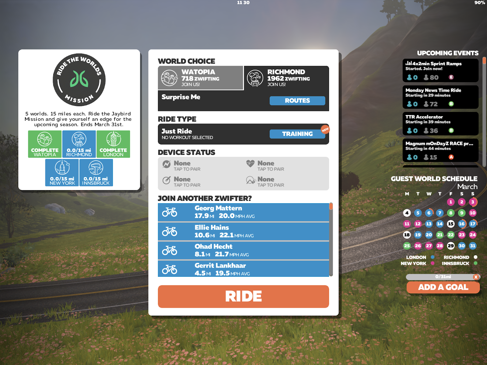 Zwift for a beginner MTB LM