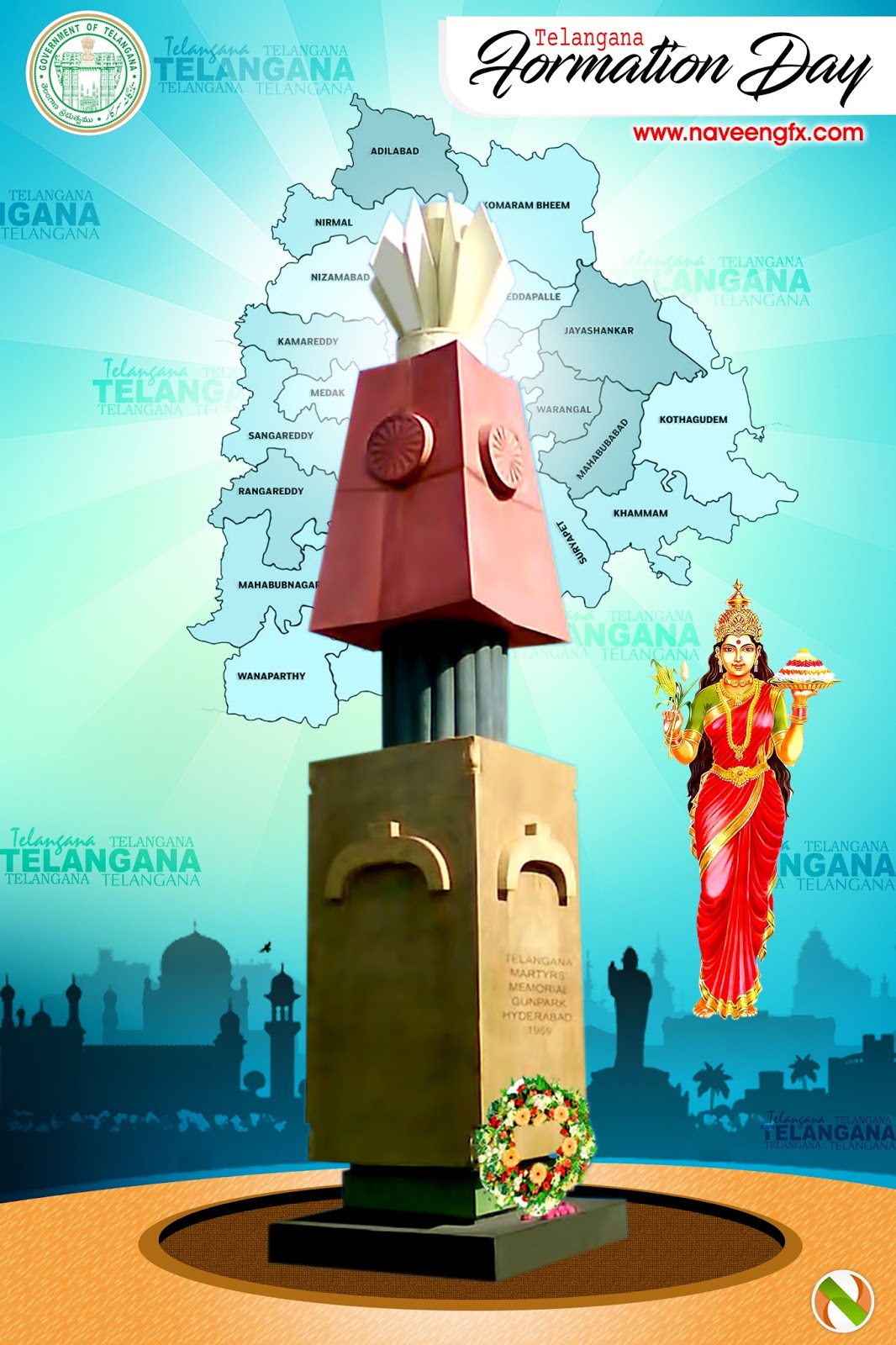 telangana formation day wishes quotes and posters for telangana people |  naveengfx
