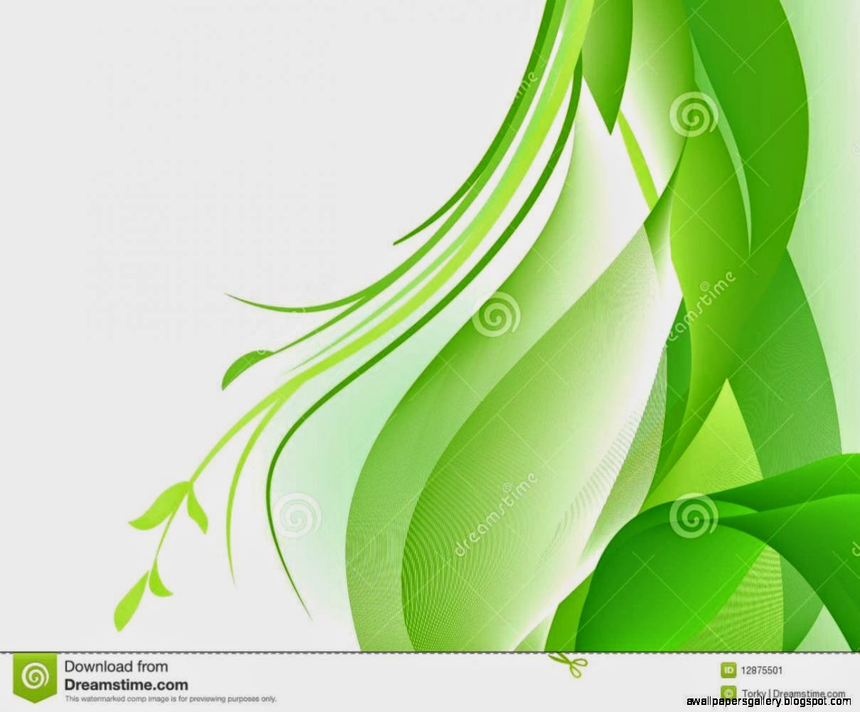 Green Abstract Design With Plants Stock Image   Image 12875501