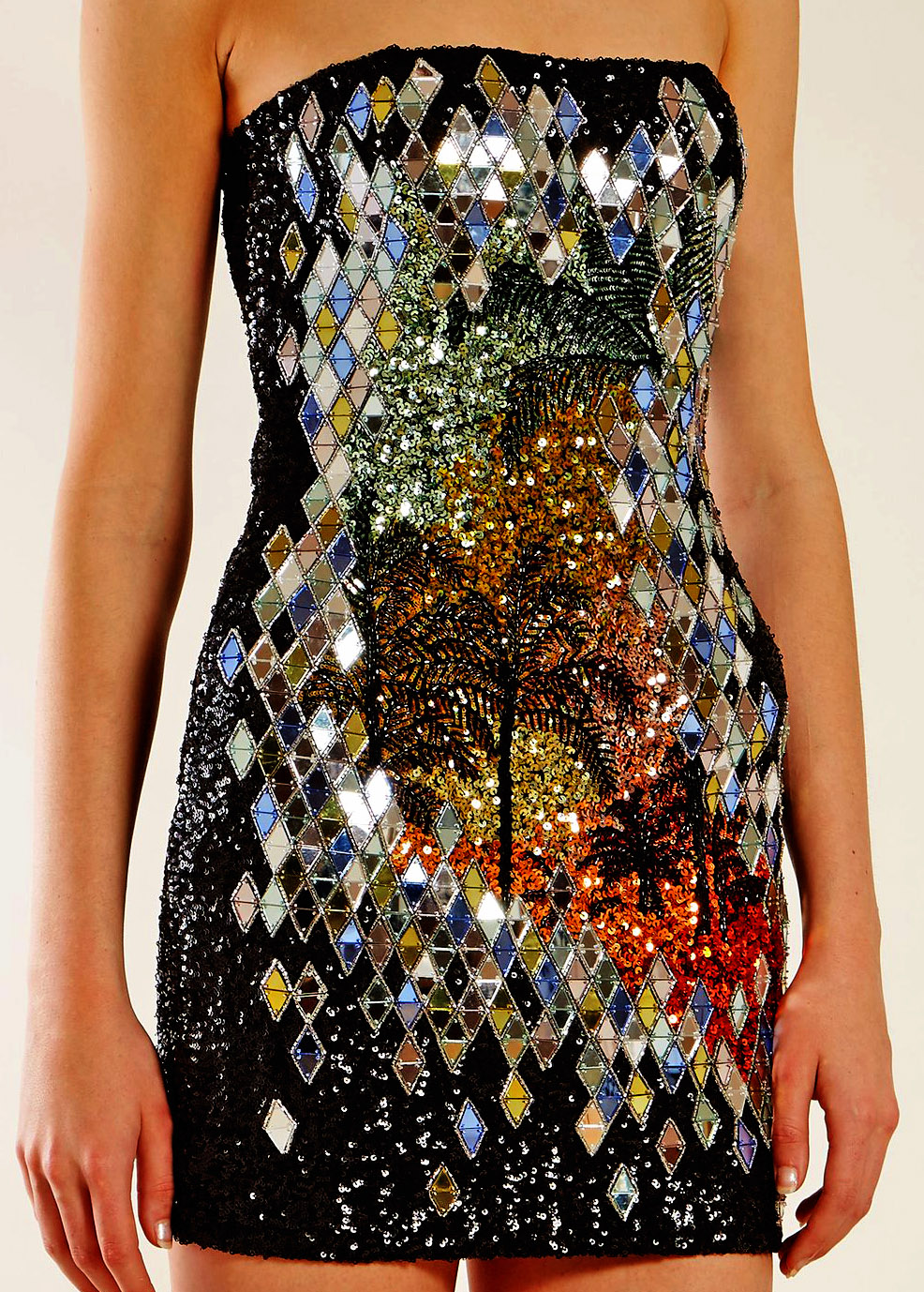 MUST HAVE: BALMAIN Sequin-embellished strapless mini dress