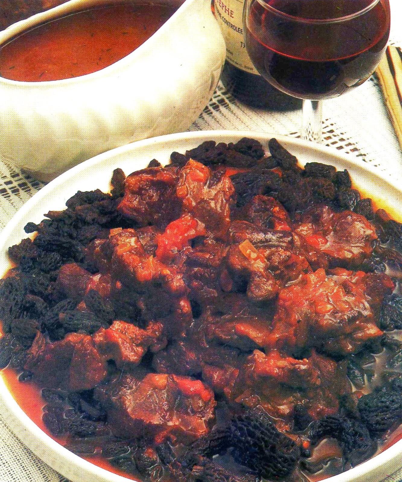 Au bonheur des papilles Gibier Sauté de Marcassin aux Morilles