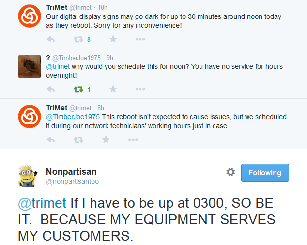 RANTINGS OF A FORMER TRIMET BUS DRIVER Trimet tweeter calls out Trimet