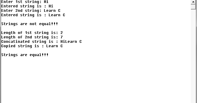 Learn C language: String Functions