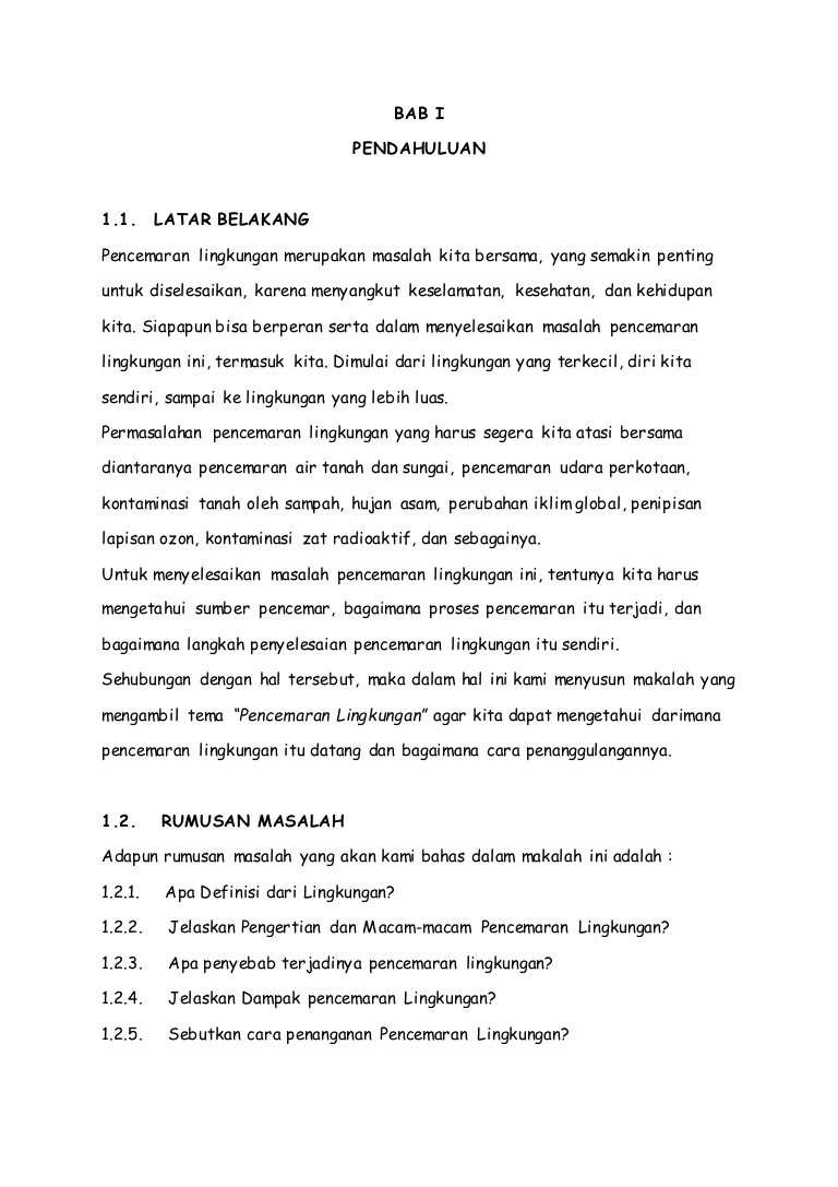makalah pencemaran lingkungan wood scribd indo