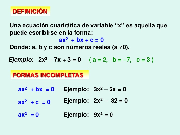MatemÁticas Aplicadas Ecuaciones CuadrÁticas