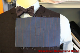 10th Doctor blue suit fabric reweave 10th Doctor blue suit fabric reweave