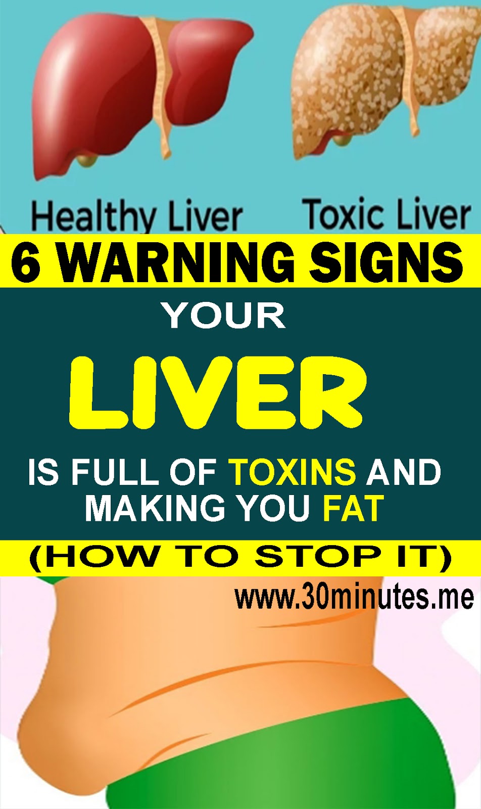 6 Clear Warning Signs Your Liver Is Full Of Toxins And Making You Fat (How to Stop it)