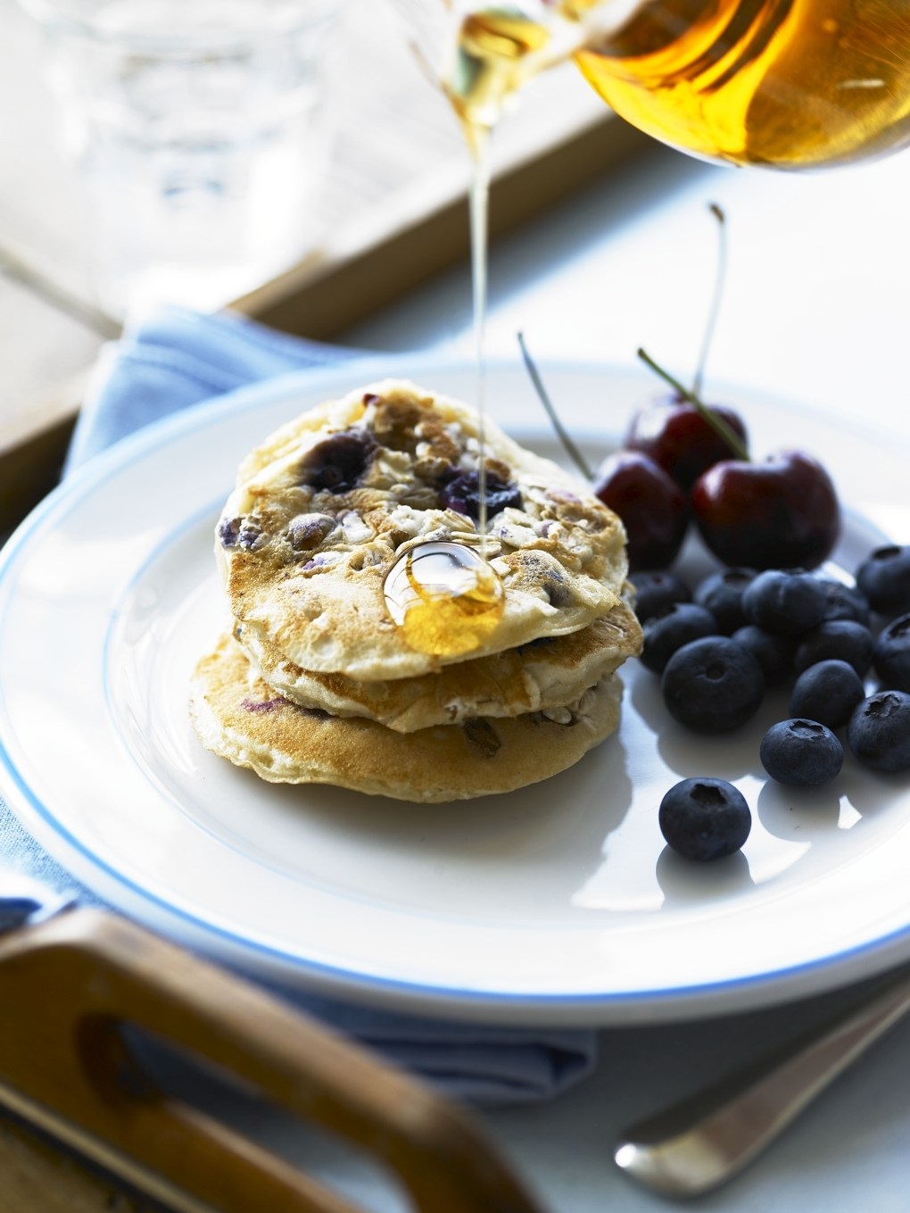 Fruity Pancakes Made With A Yummy Yogurt Batter Claire Justine
