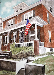 watercolor painting brick paintings houses drawing portrait ink pen buildings watercolors drawings commission watercolours