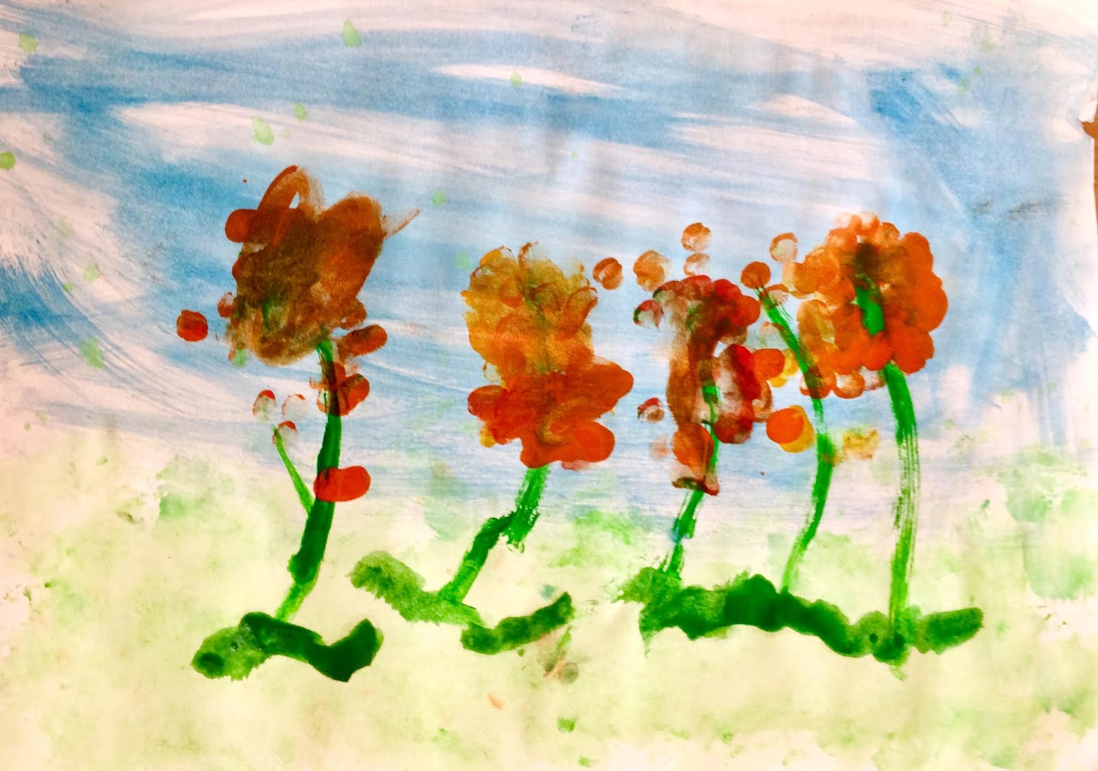 „Flori în luncă”- prima pictură la clasa pregătitoare