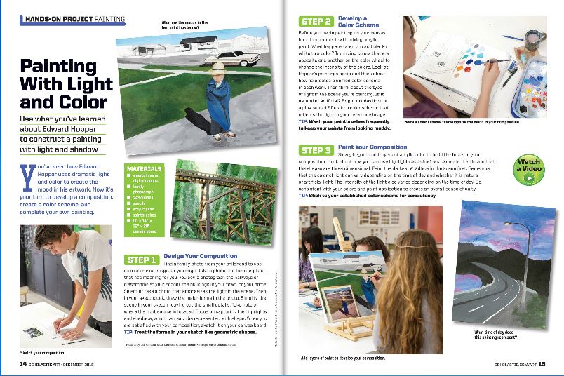 Edward Hopper: Painting with Light and Colour  - Scholastic Art Publication