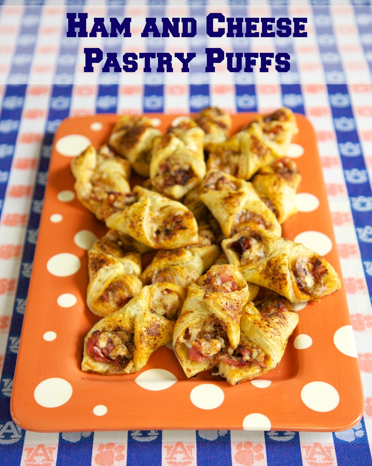 Ham and Cheese Pastry Puffs {Football Friday} Plain Chicken