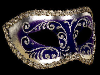  Decor Era Masquerade Masks - Silver Purple for a man or lady